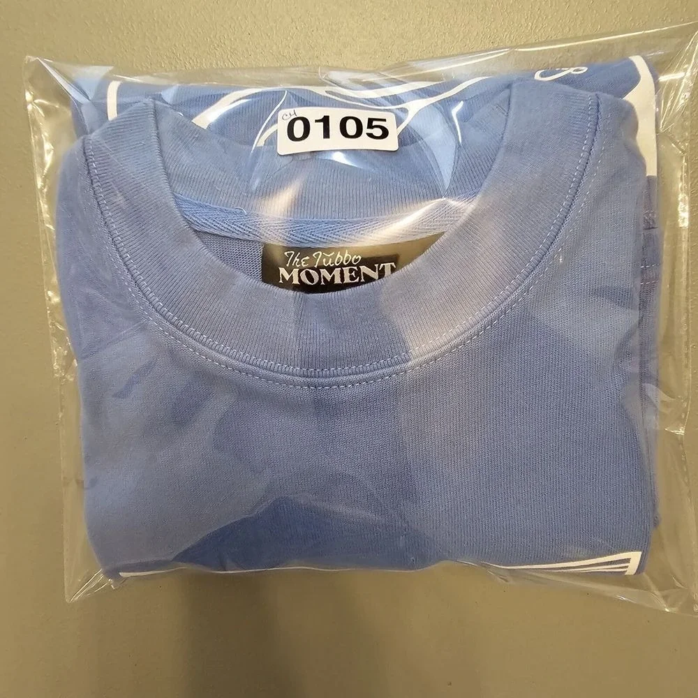 The Tubbo Moment Benson By The Sea Duck Long Crew‎ Shirt Graphic Blue Cotton L